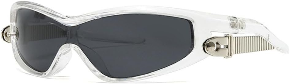 

Модные солнцезащитные очки премиум-класса прямоугольной формы для женщин и мужчин, в стиле ретро-панк, для вождения, трендовые очки с защитой от УФ-излучения UV400 TYUVIVO, Transparent