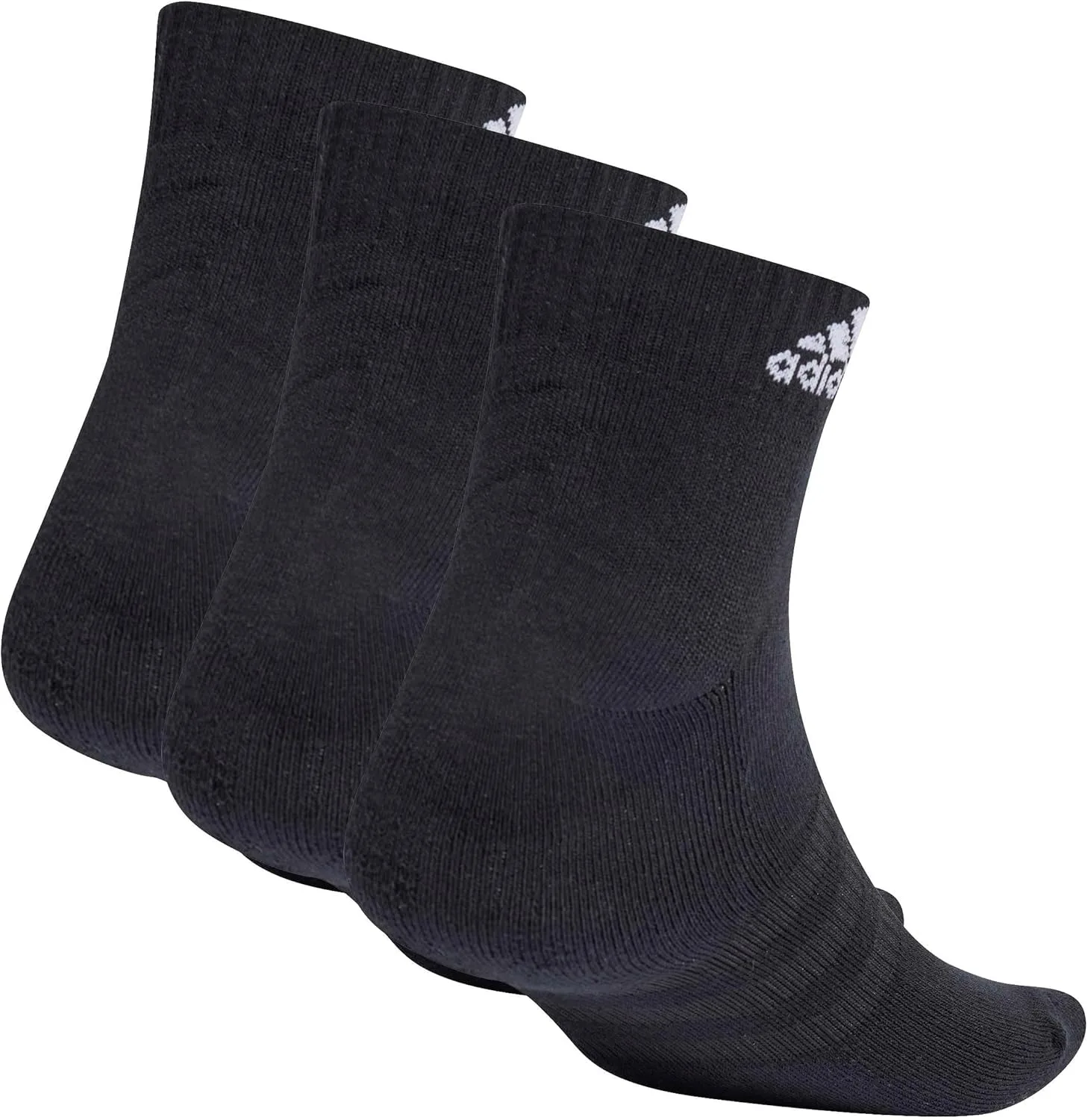 Унисекс спортивные носки Adidas для взрослых с амортизацией, 3 пары, черно-белый — фото 3