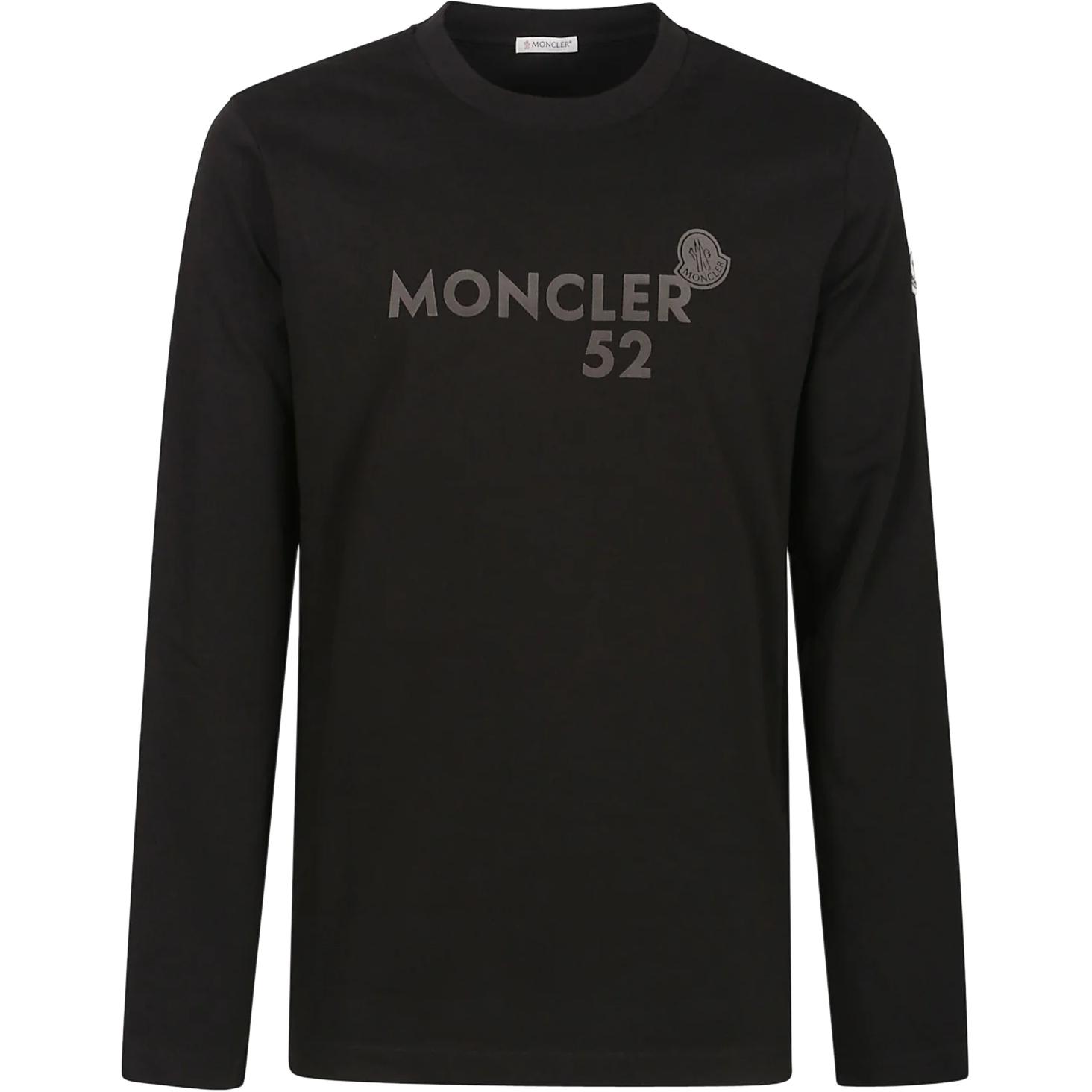 

Футболка с длинным рукавом и логотипом Moncler, черный