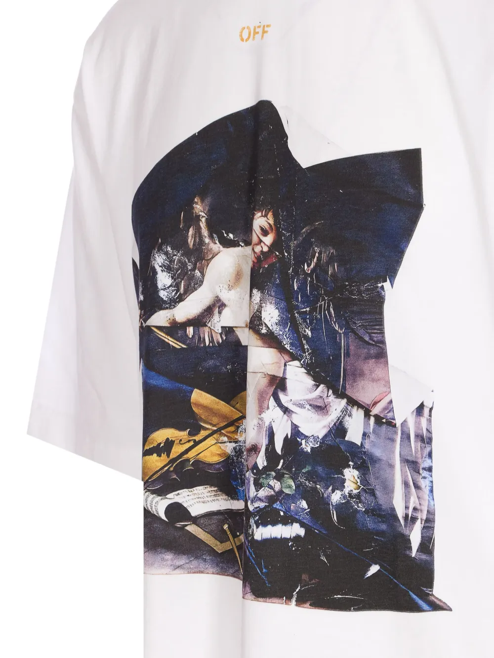 Футболка с круглым вырезом и принтом «Купидон» OFF-WHITE, белый — фото 2