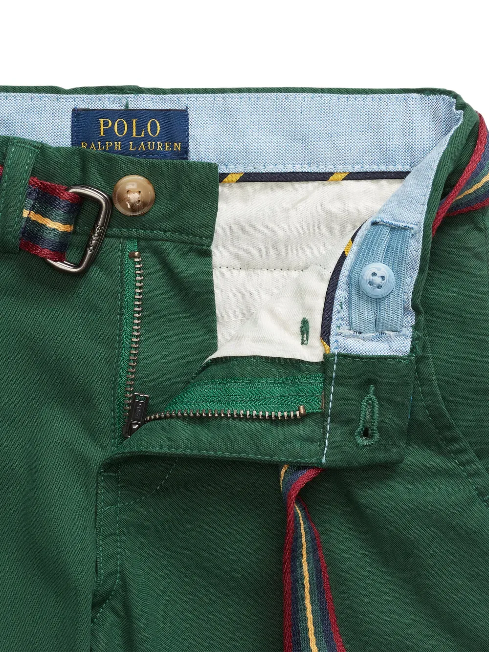 Брюки чинос с поясом Polo Ralph Lauren Kids, зеленый — фото 3