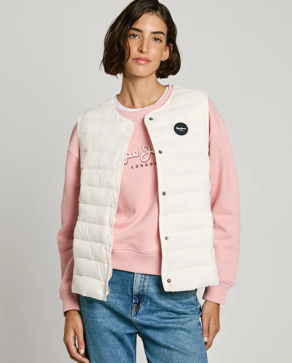 

Женский утепленный и водонепроницаемый жилет Pepe Jeans, белый