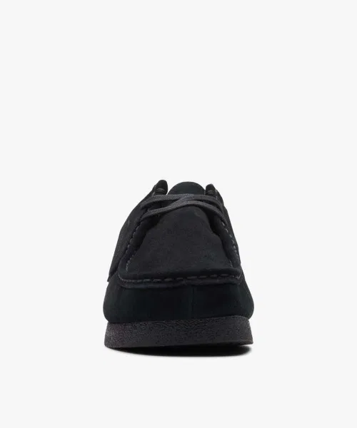 Мужские/женские мокасины из замши Clarks WallabeeEVO WP чёрные — фото 4
