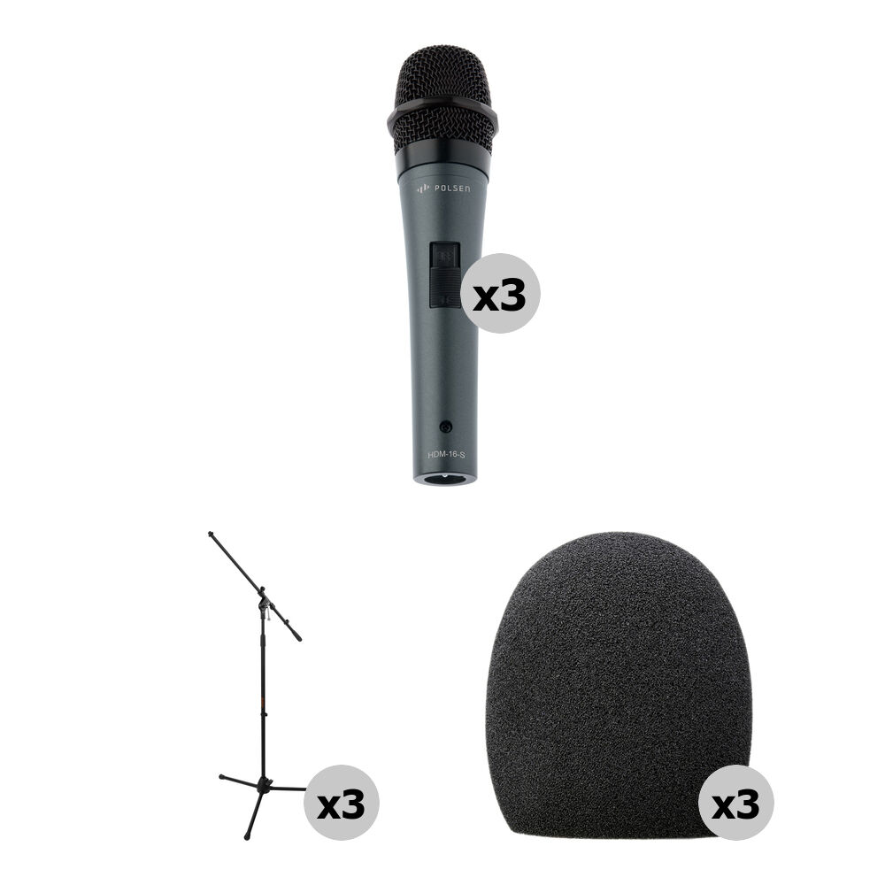 

Ручной микрофон Polsen HDM-16-S Handheld Dynamic Mics with Stands and