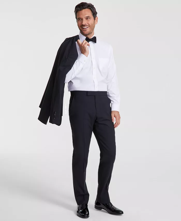 

Мужские классические брюки от смокинга из шерстяной смеси Brooks Brothers, черный