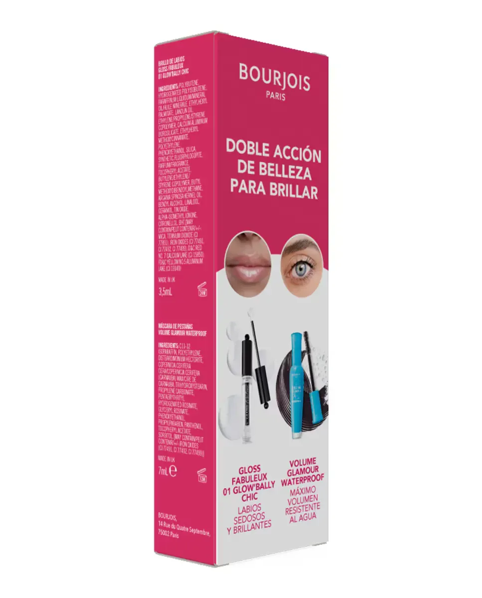 Блеск для губ Gloss Fabuleux Тушь для объема Glamour Водостойкая Bourjois, 1 — фото 2