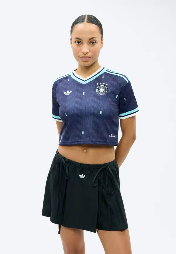Футболка Adidas Performance Deutschland dfb 26 away replica cropped national team wear, темно-синяя
