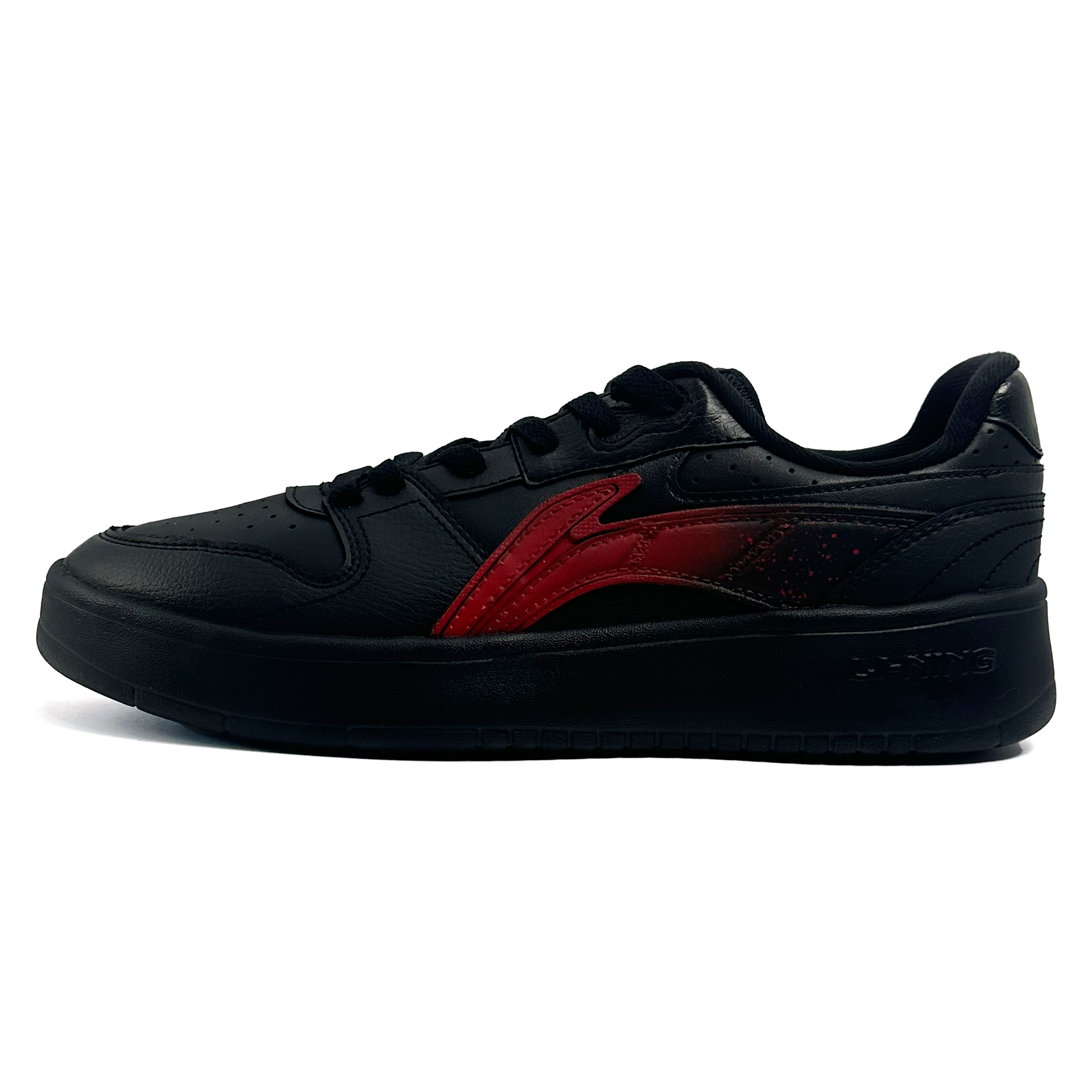 

LINING Кроссовки для скейтбординга Acer Truncatum, нескользящие, износостойкие, легкие, цвет черно-красный, мужские