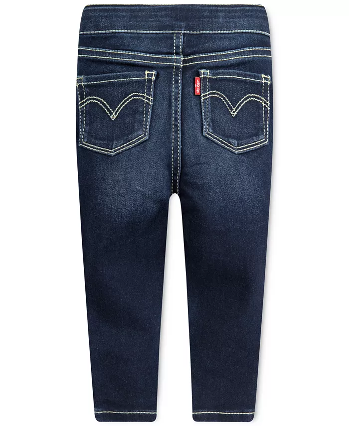 Детские джинсы-леггинсы с регулируемой резинкой на талии Levi's, синий — фото 2