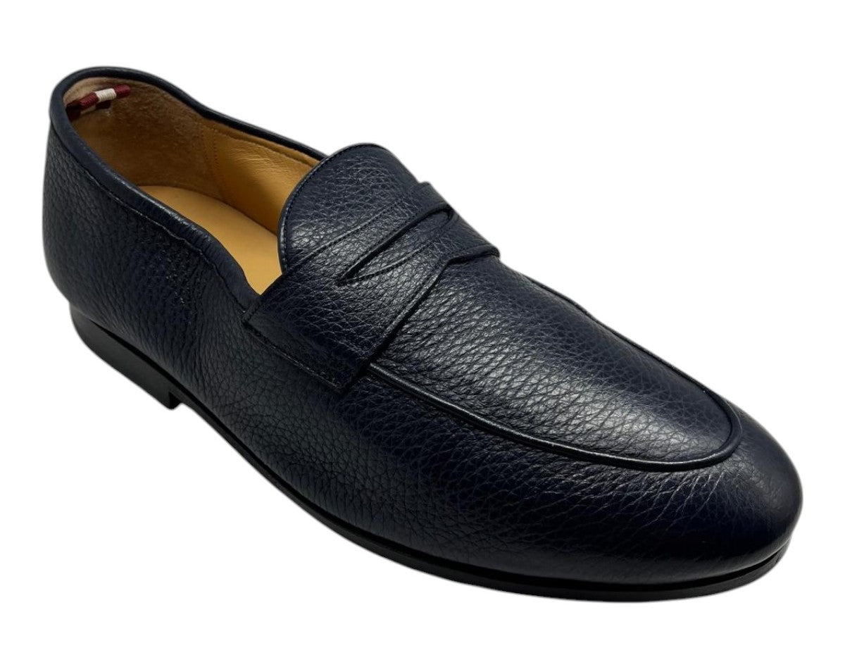 

Мужские мокасины Bally Plumy 6300443 из зернистой телячьей кожи Midnight