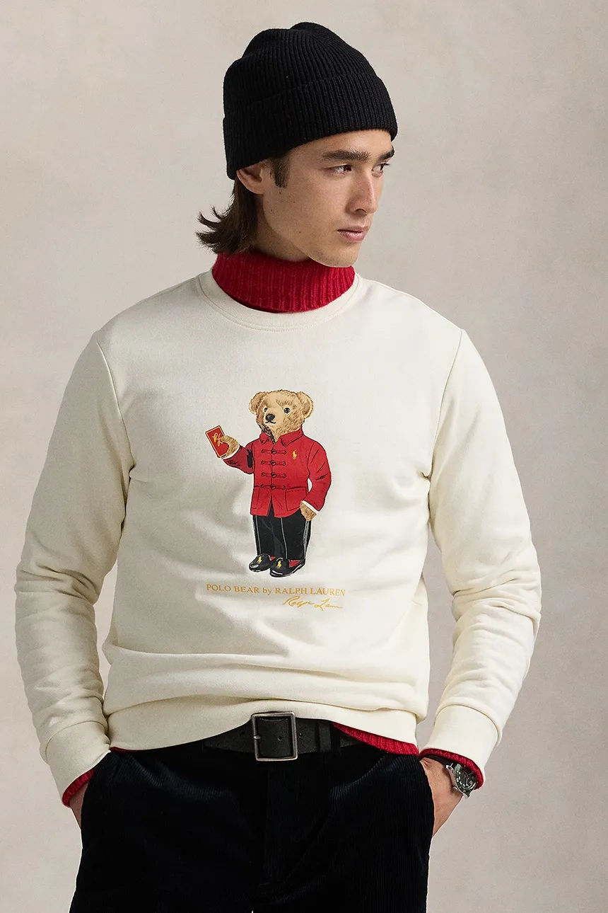 

Хлопковая толстовка Polo Ralph Lauren, бежевый