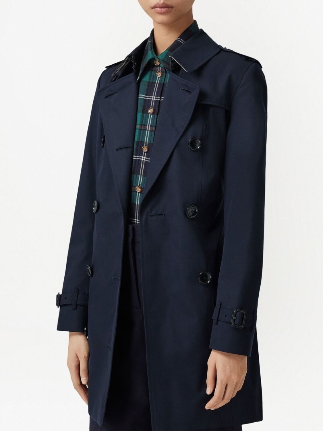 Тренч Burberry The Short Chelsea Heritage, мужской, синий — фото 3
