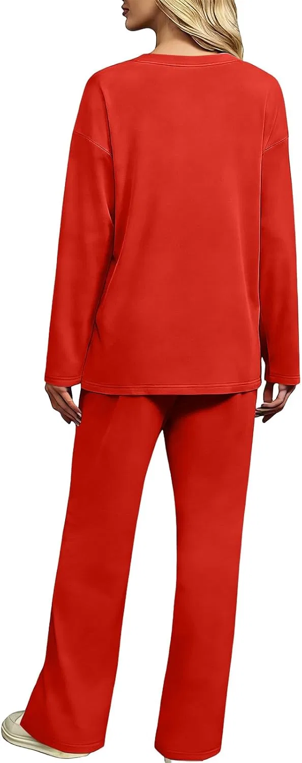 Спортивный костюм женский V-образный вырез, Generic, 01-red — фото 4