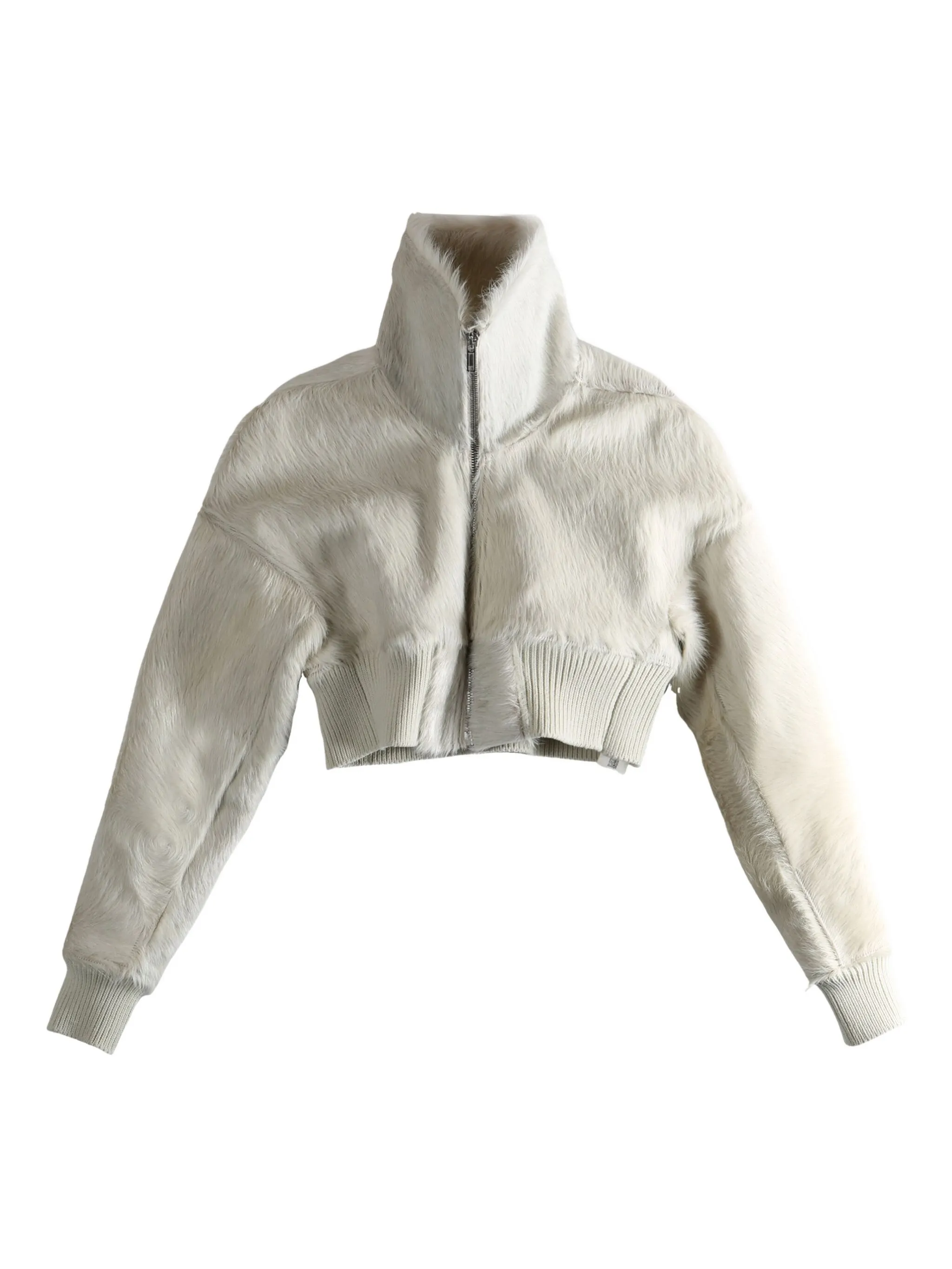 

Укороченная куртка с высоким воротником Rick Owens, бежевый