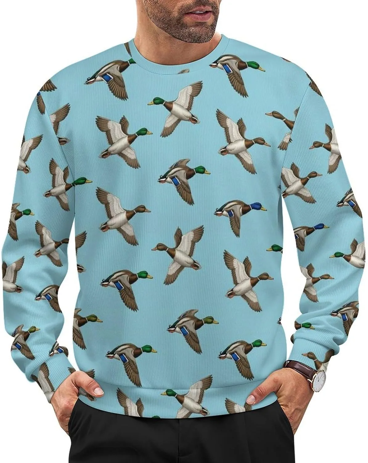 

Мужской свитер с длинным рукавом, мягкий и свободный Meaudiwes