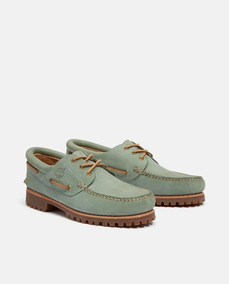 Оригинальные туфли-лодочки Timberland с тремя люверсами, сшитые вручную Timberland, зеленый — фото 4