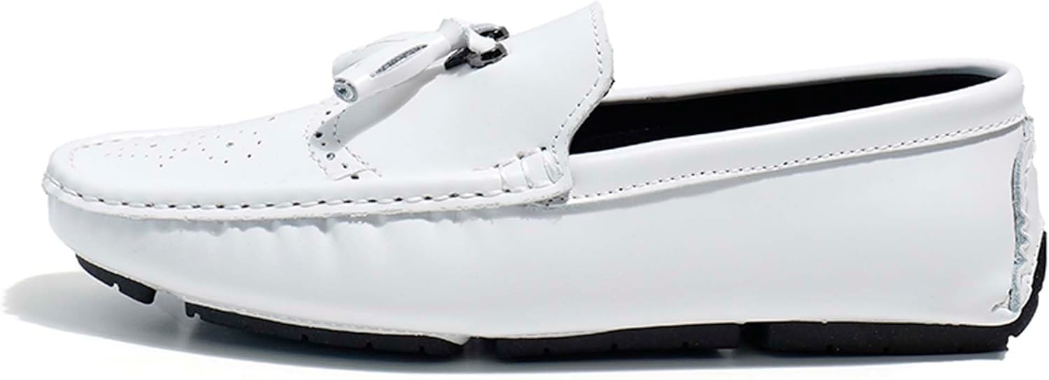 

Мужские лоферы Классические Ретро Повседневные Мокасины Модные Слипоны Повседневная обувь - Большие мужские размеры 5-14 США Dzbajrqm, белый
