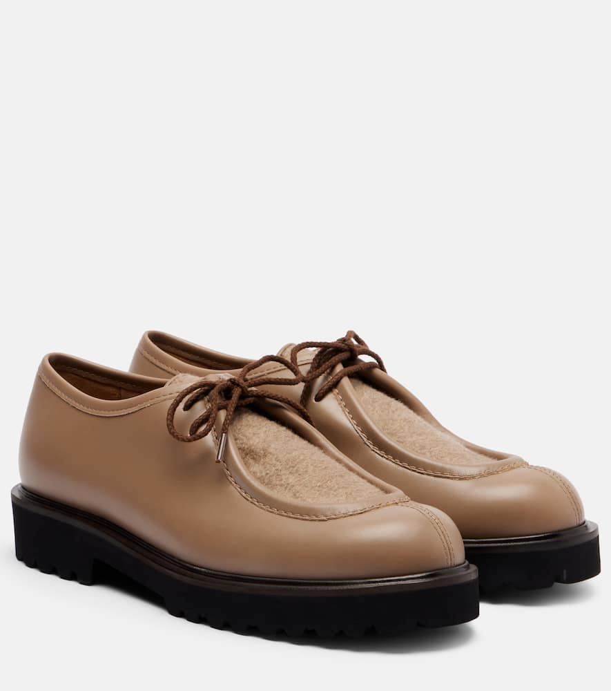 Кожаные лоферы Track Max Mara, Clay/Cacha Scuro