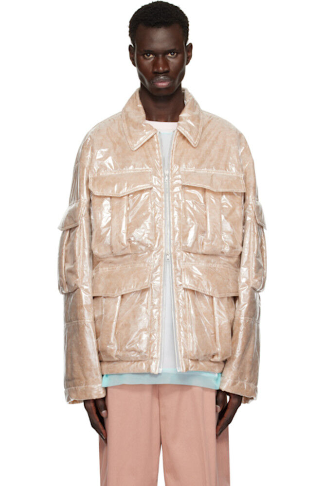 

Розовый нейлоновый пуховик Dries Van Noten