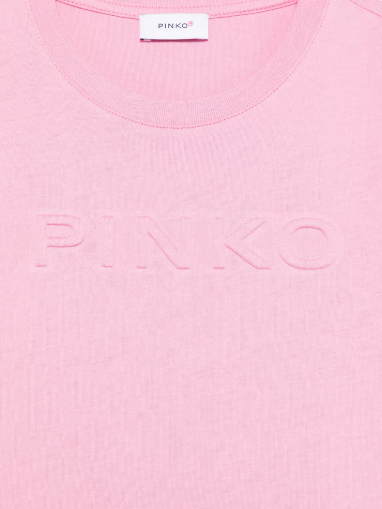 Pinko Kids футболка с тисненым логотипом, розовый — фото 3