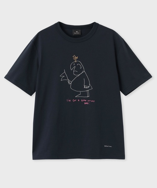 

PS Paul Smith Футболка с принтом "Джентльмен и Птица", Paul Smith, темно-синий