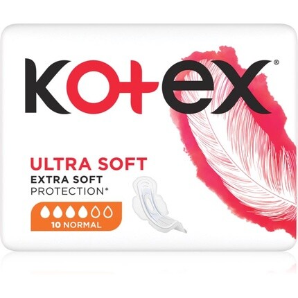 

Ультрамягкие обычные подушечки - упаковка из 10 шт. Kotex