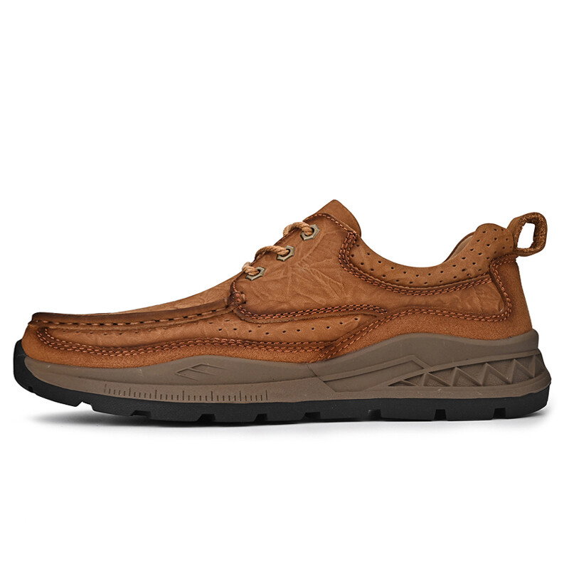 

Туфли мужские Men"s Casual Men Low-Top King Jinmai, цвет Light Brown Strap 2382-Small Sign