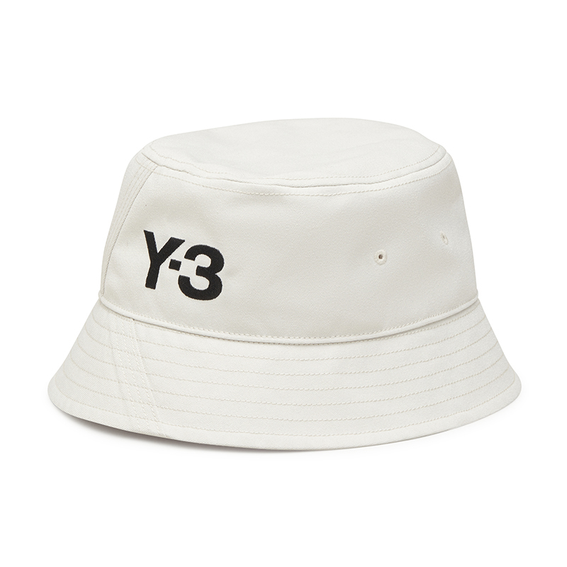 

Y-3 Ковшовая шляпа из полиэстера унисекс белая, White