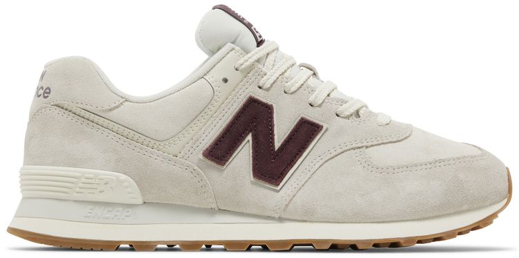 

Кроссовки New Balance 574 'Bone White Burgundy', кремовый
