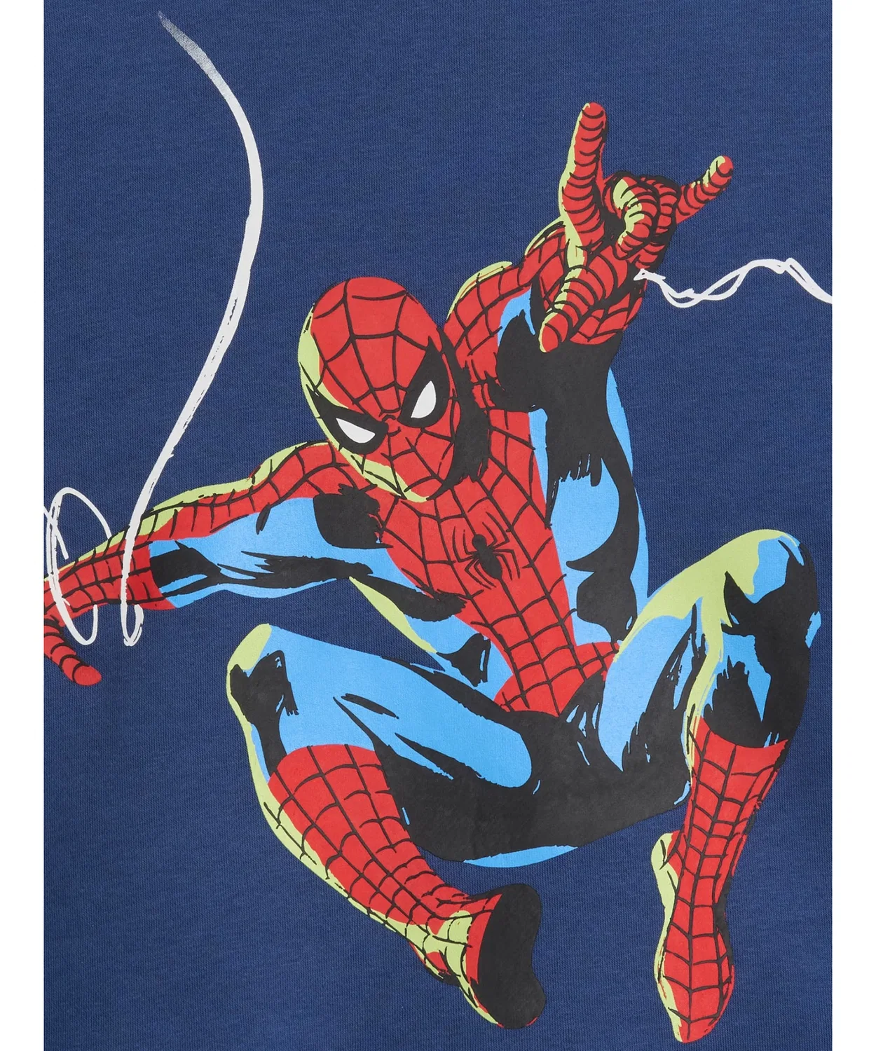Свитшот детский Marvel Spider-Man Relaxed Fit Gap, хлопок 77%, полиэстер 23%, синий — фото 4