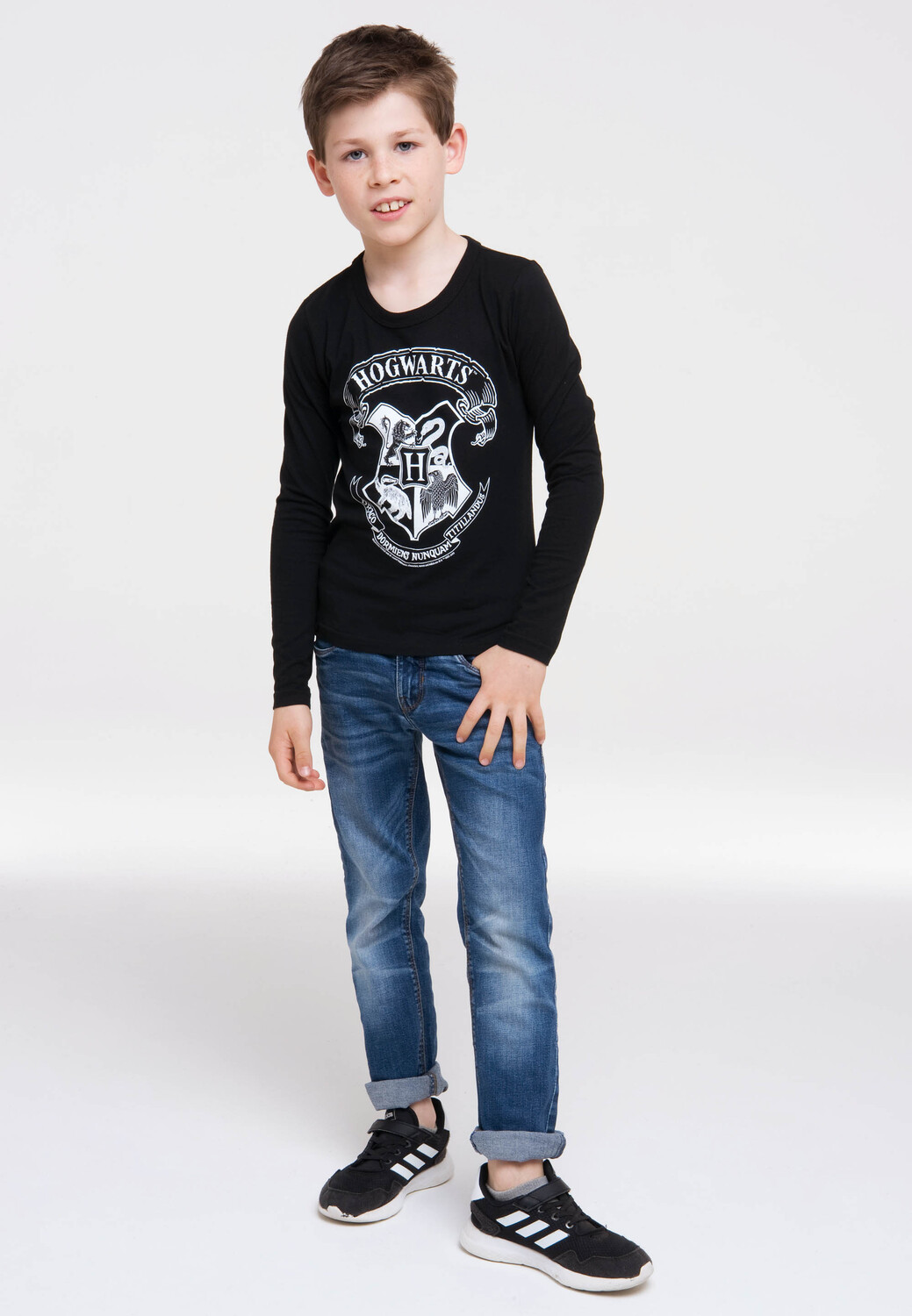 

Лонгслив Logoshirt Langarmshirt Harry Potter Hogwarts, черный