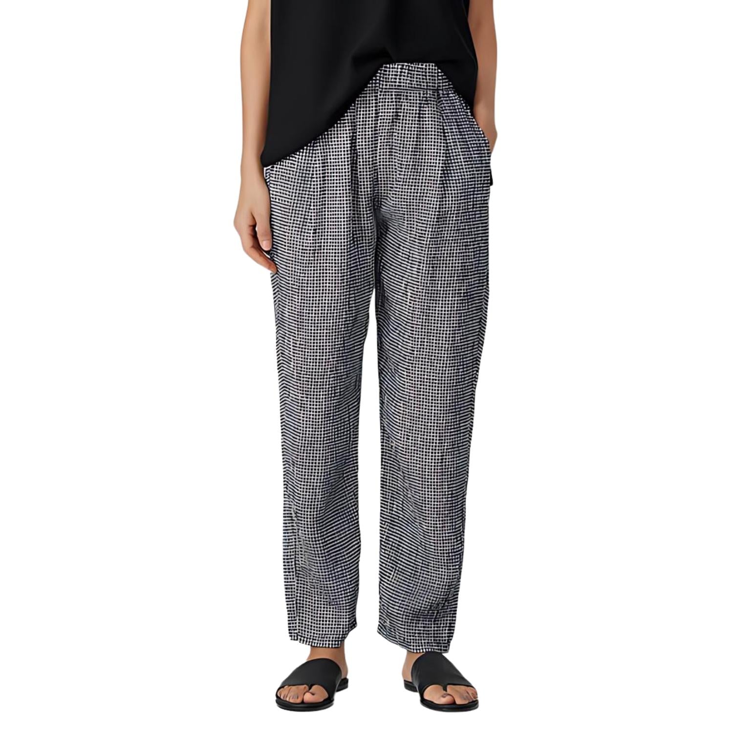 

Зауженные брюки черного/белого цвета Eileen Fisher