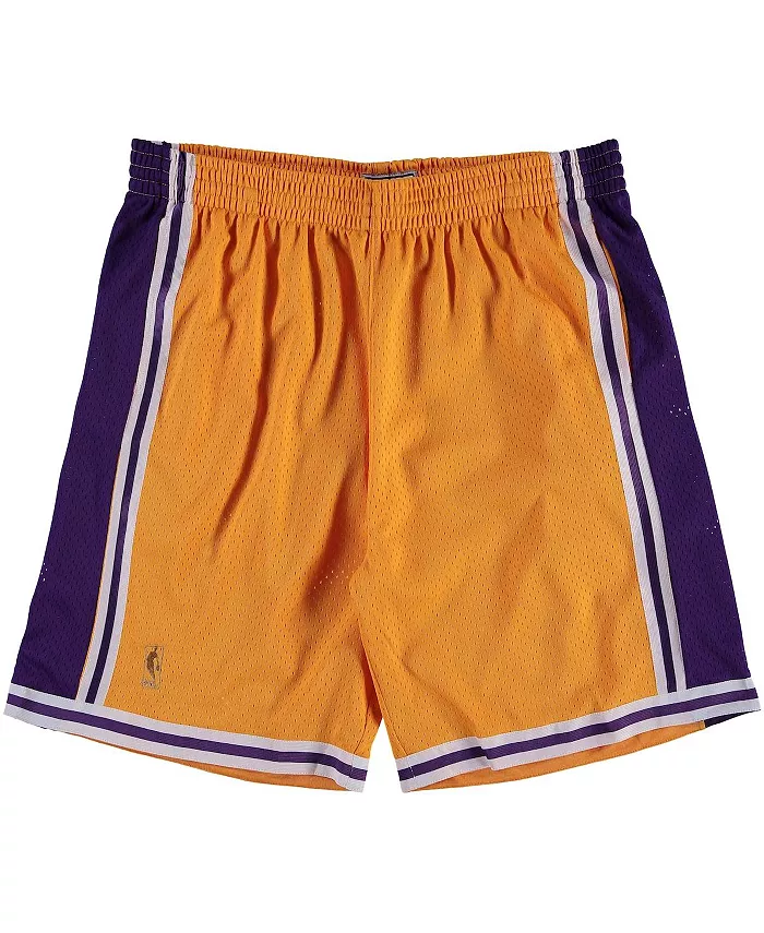 

Мужские шорты Mitchell Ness Gold Los Angeles Lakers Big Tall Hardwood Classics Swingman Mitchell & Ness