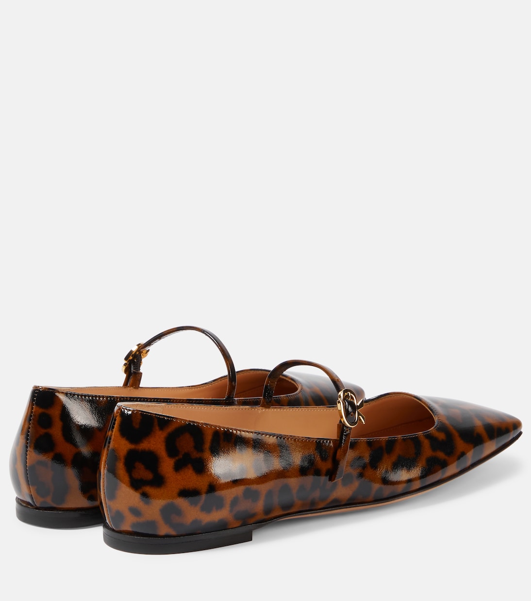 Туфли Мэри Джейн из лакированной кожи Christina Gianvito Rossi, Leopard Print — фото 3