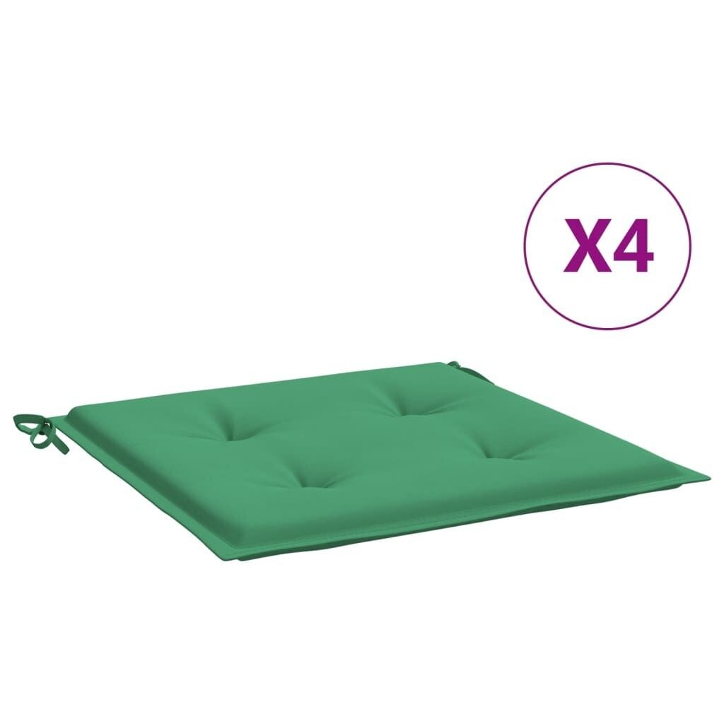 

VidaXL Подушки для садового стула 4 шт. Зеленый 50х50х3 см ткань Оксфорд
