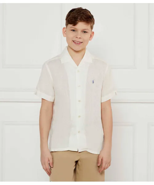 

Льняная рубашка Loose fit Polo Ralph Lauren, бежевый