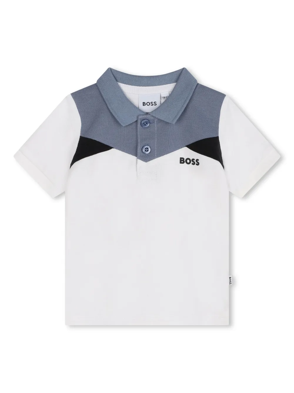 

Рубашка поло с вышитым логотипом BOSS Kidswear, белый