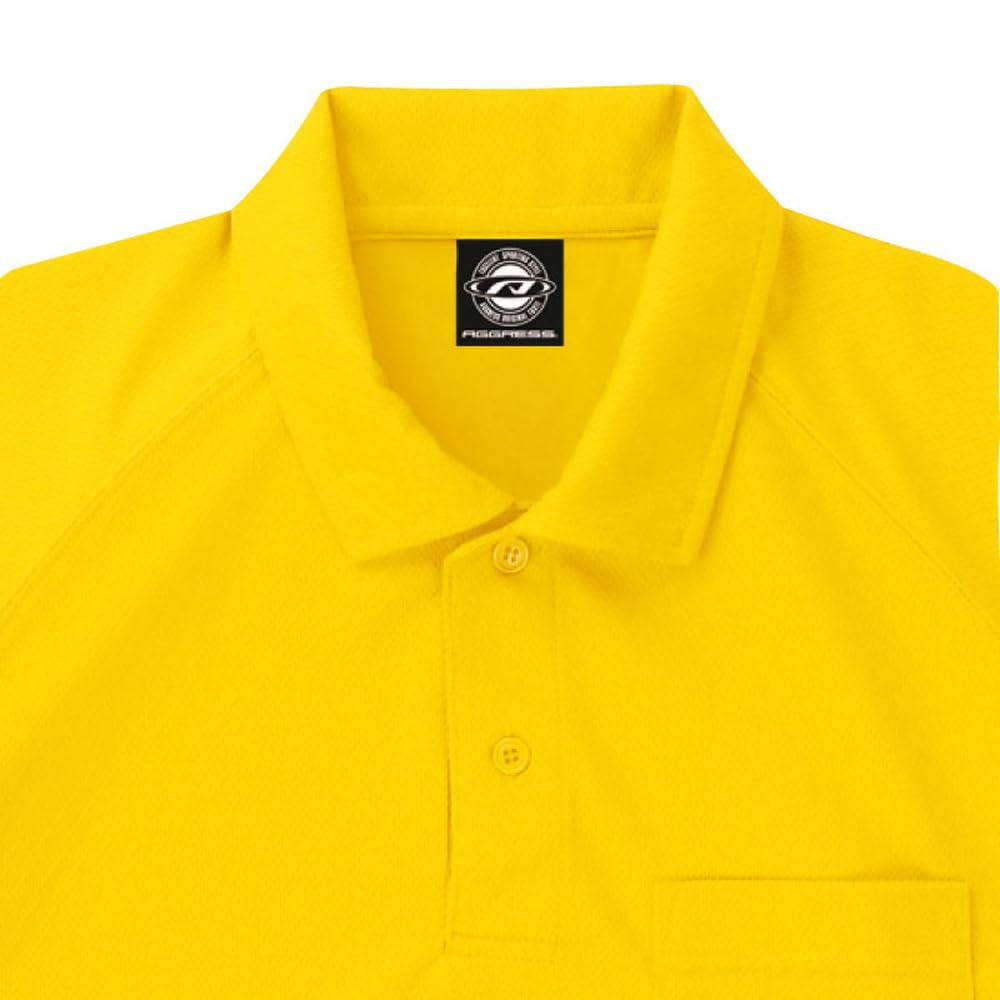 

Поло с длинными рукавами и рукавами реглан San-S SA10101, желтое, размер 3L, цвет «соты» Sun-S