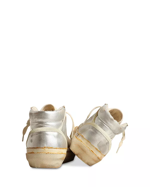 Мужские кроссовки Mid Star 2 с ламинированным покрытием Golden Goose, серебряный — фото 3