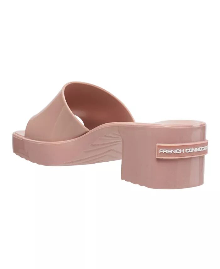 Женские босоножки Almira Slip On с открытым носком и каблуком French Connection, розовый — фото 3