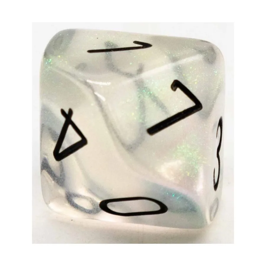 

d10 Прозрачный с черным, Dice - Borealis - d10 (Chessex)