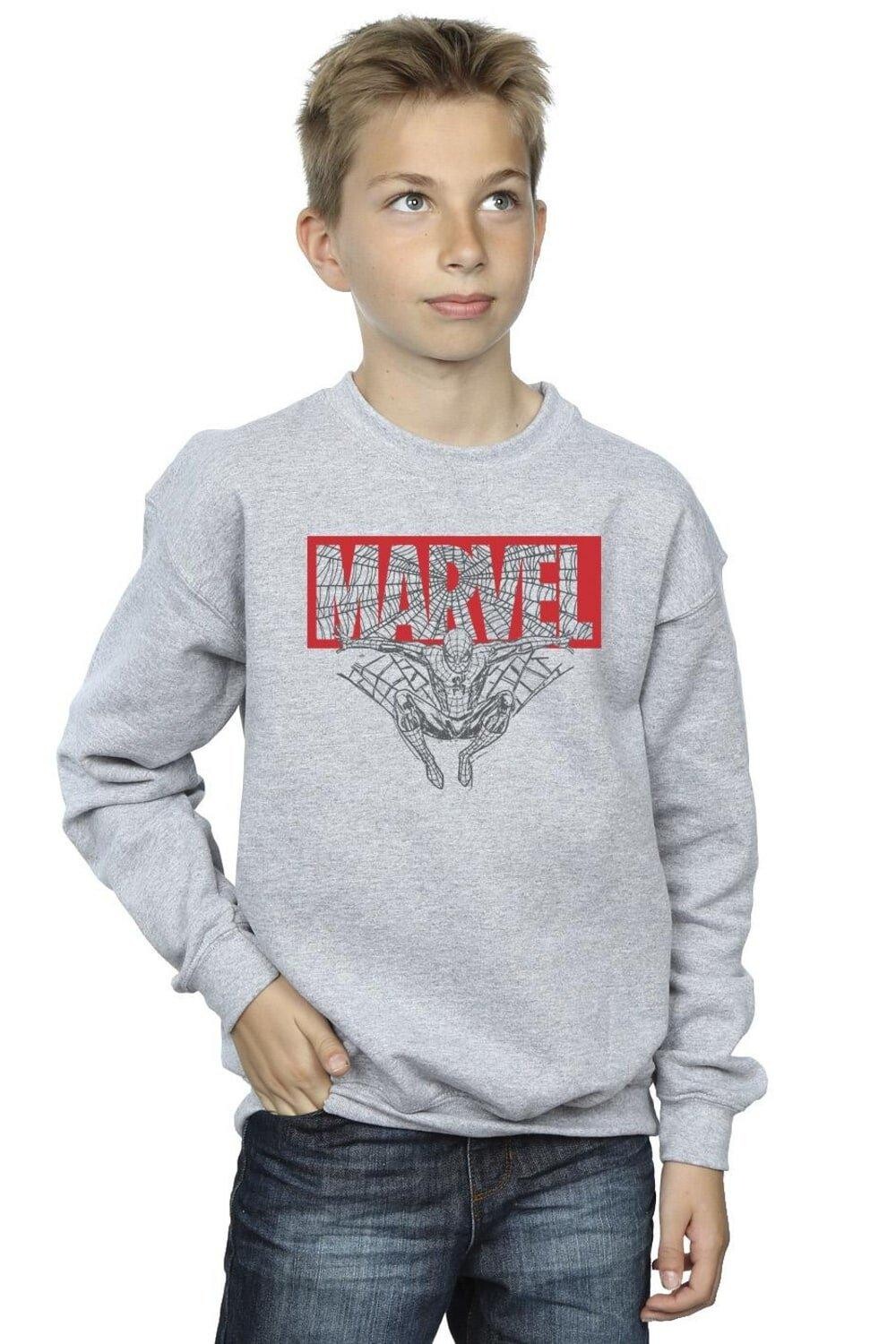 

Красный свитшот с логотипом Spider Man Marvel, серый