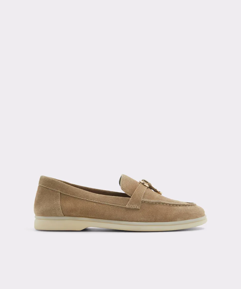 

Женские кожаные туфли на плоской подошве с круглым носком Aldo, бежевый