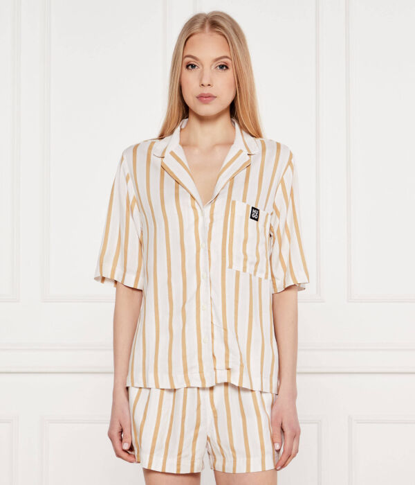 

Верх пижамы нефритовый Regular fit Hugo Bodywear, желтый