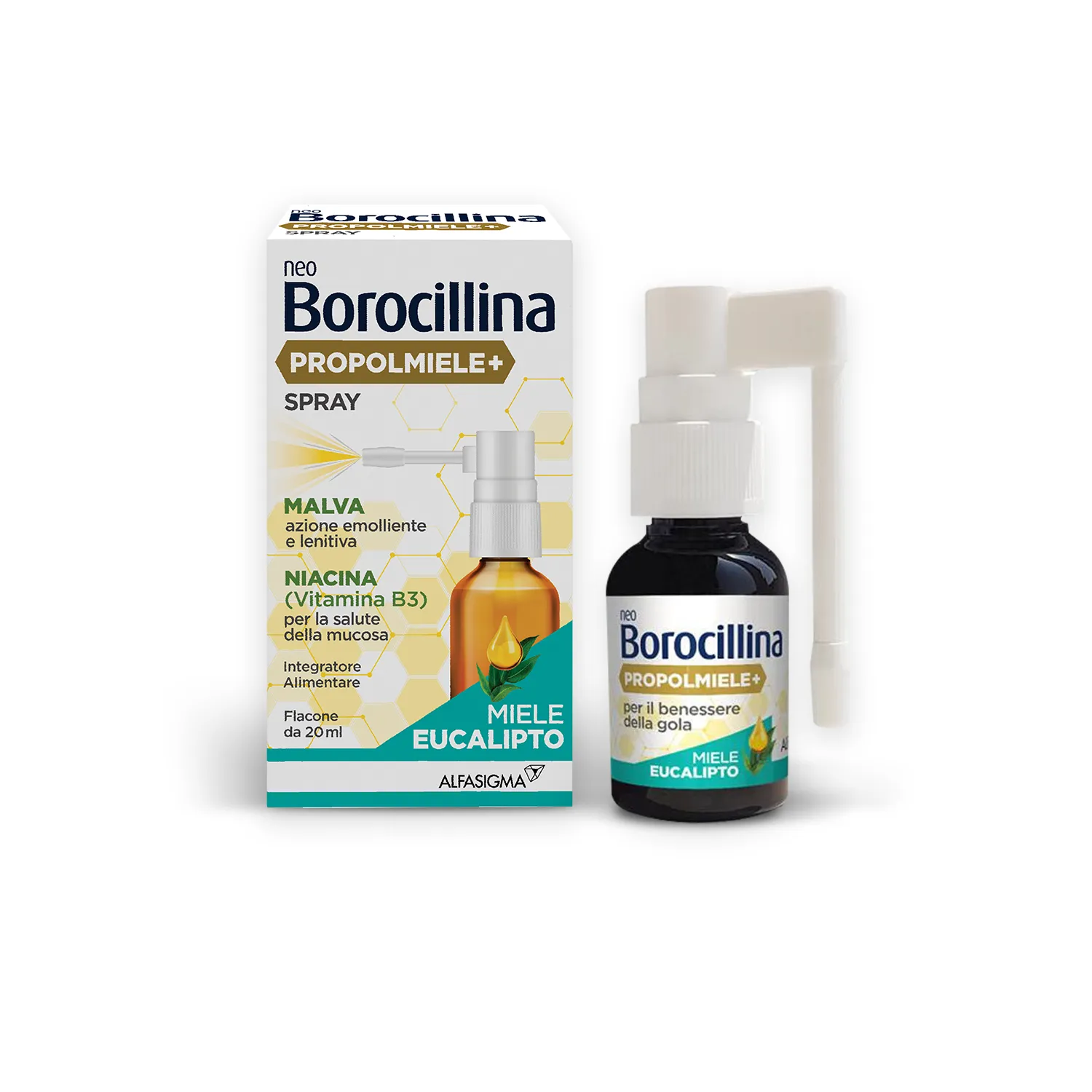 

Neoborocillina Propolmiele+ Эвкалиптовый мед-спрей 20 мл