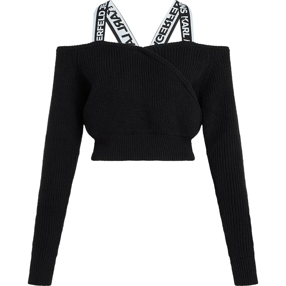 

Свитер Karl Lagerfeld Jeans A3W18009 с вырезами, черный