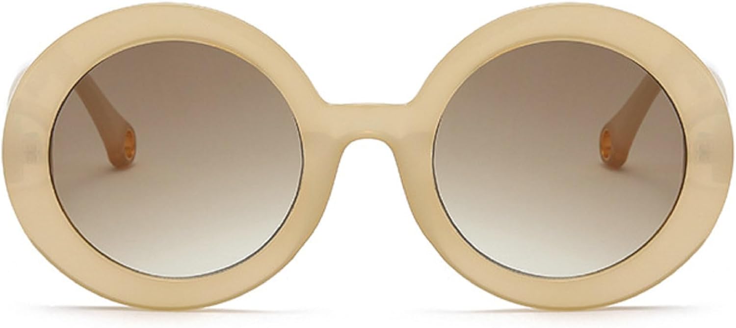 

Красочные круглые солнцезащитные очки для женщин и мужчин, модные градиентные солнцезащитные очки, женские очки конфетных цветов, защита от УФ-излучения UV400 mincl, Beige