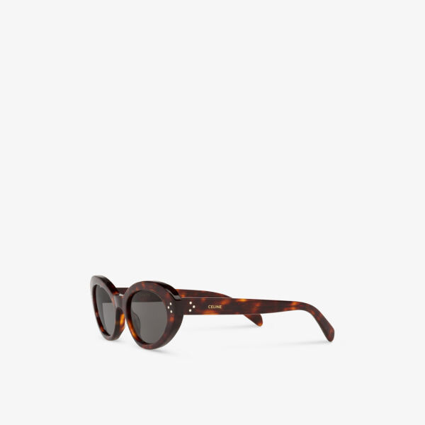 Солнцезащитные очки в черепаховой оправе «кошачий глаз» из ацетата Cl000311 cl40193i Celine, коричневый — фото 3