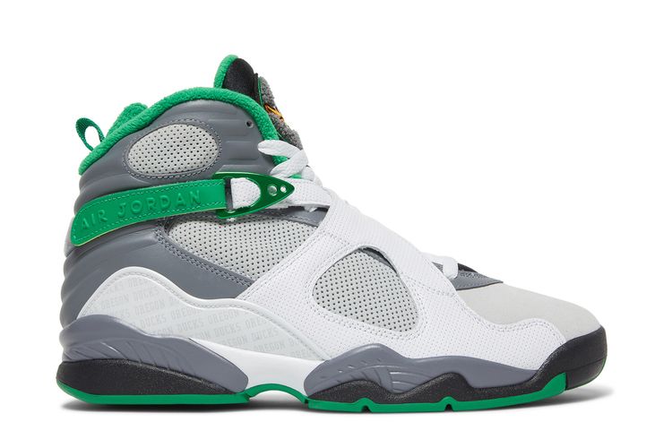 

Кроссовки Air Jordan VIII 'University of Oregon - Pure Platinum' PE, белый