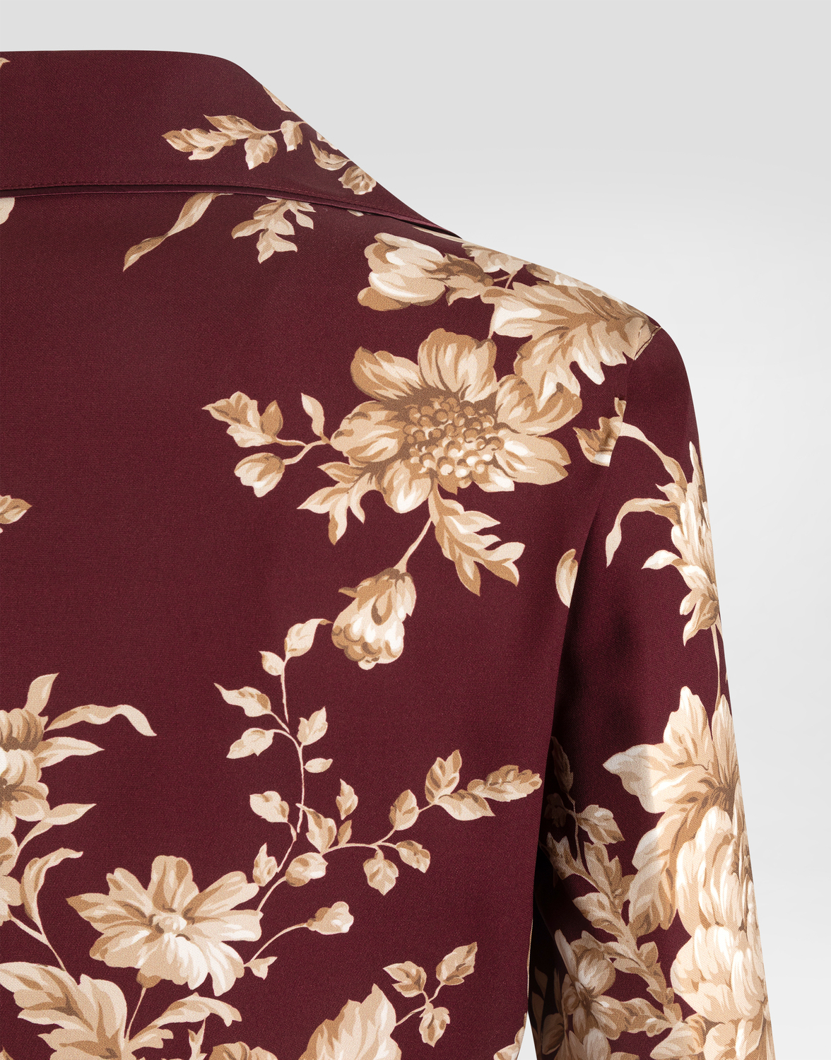 Сорочка из шелка шармез с принтом роз Dolce & Gabbana, принт — фото 4